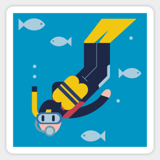 Diving Sticker